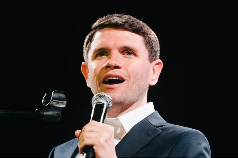 Texas Democratic U.S. Senate candidate James Talarico during his 2026 campaign, amid debate over his Christian statements and legislative voting record.